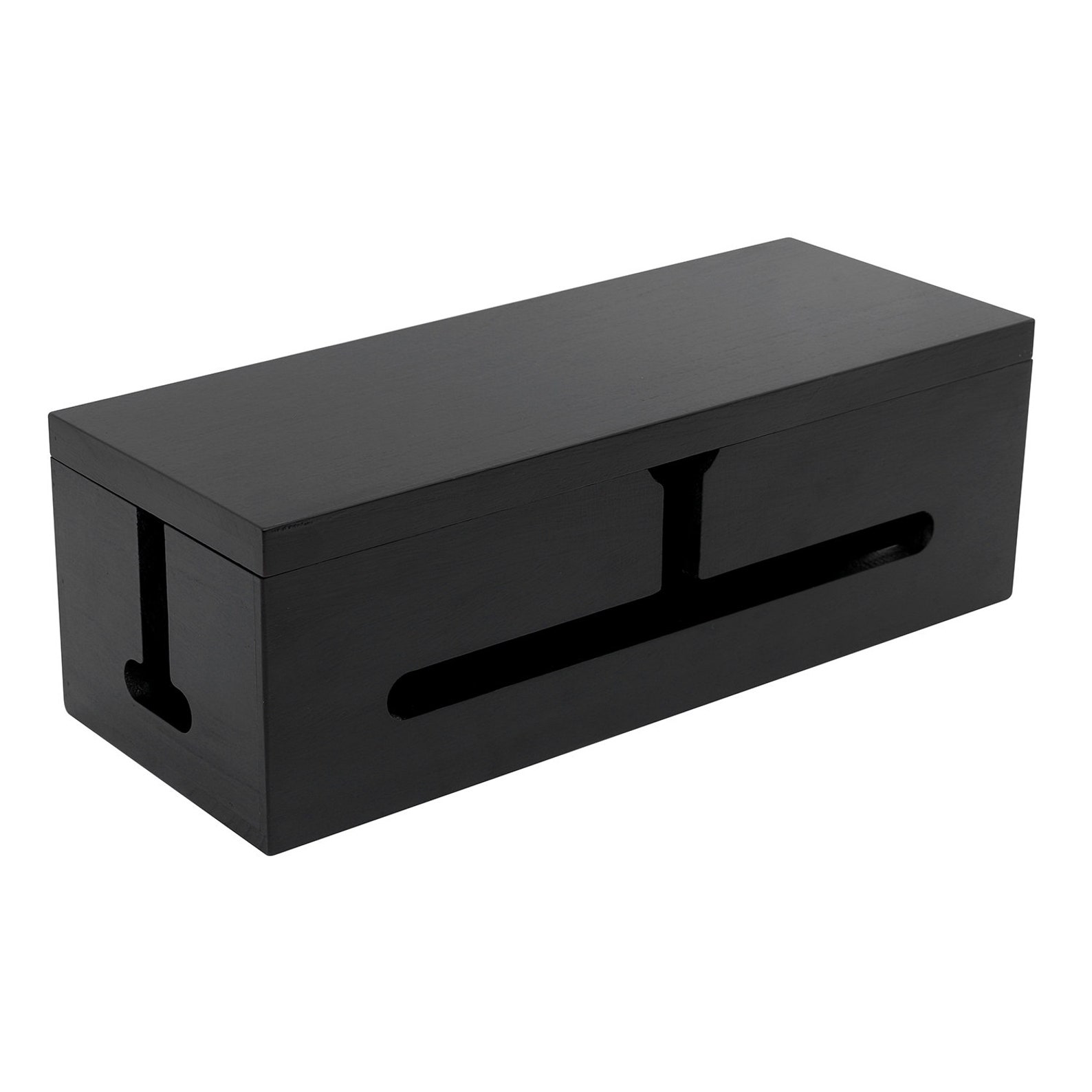 Black Wooden Cable Management Boxes Cute Caféshaped Cord Etsy