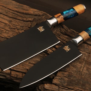 Handmade Carbon Steel, D2 Steel Knife set | Chef Knife Set | Custom Knife Set | Gift For Husband | Kitchen Knife Set, Gift For Him / Her