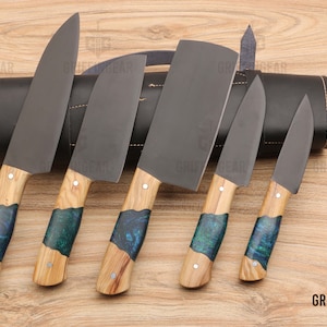 Handmade D2 Steel Knife set | Chef Knife Set | Custom Knife Set | Gift For Husband | Kitchen Knife Set, Gift For Him / Her