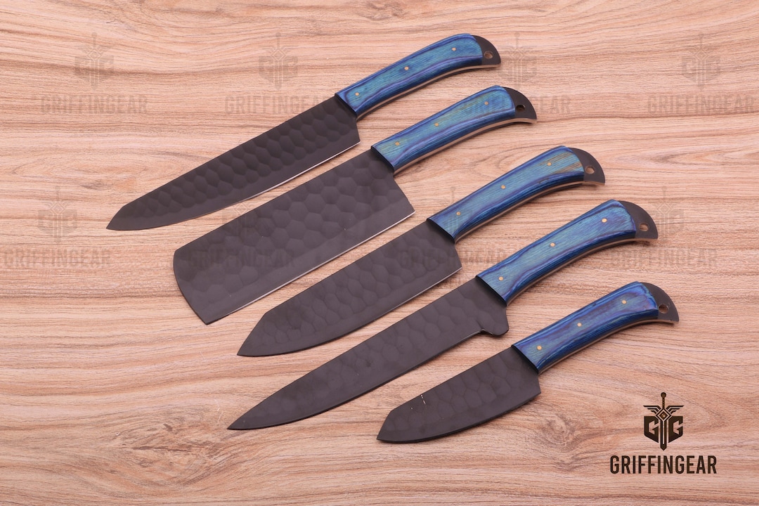 Hand Carbon Steel, D Steel Knife Set Chef Knife Set Custom Knife Set Gift for Husband