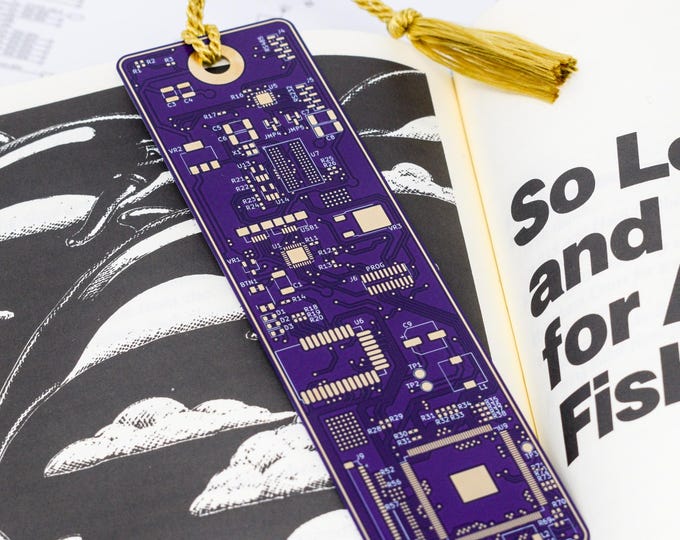 Circuit Board Bookmark - Purple (Real flexible circuit board!)
