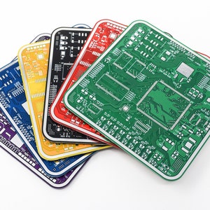 Circuit Board Coasters - Multi-Color Pack (4 count or 8 count)