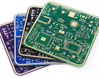 Circuit Board Coaster Multicolor Set