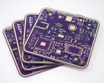 Circuit Board Coaster Set