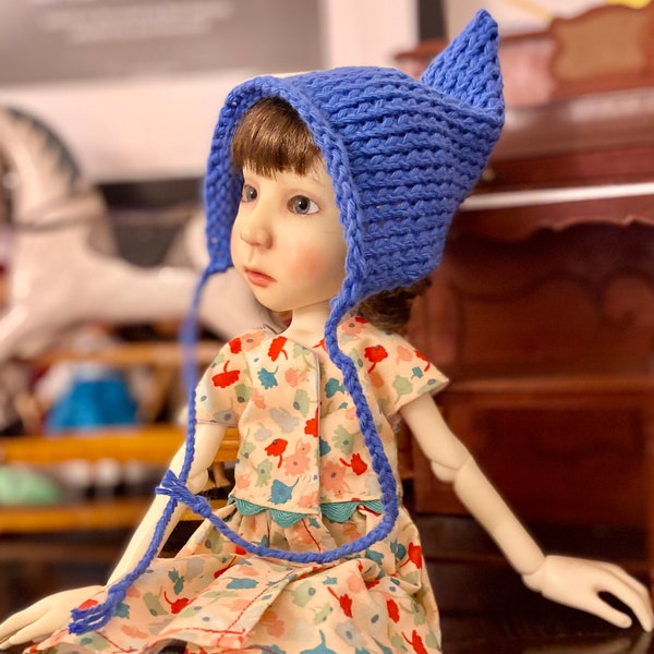 Pixie hat pattern for little Stella and friends by Connie Lowe (wig size 6-7)