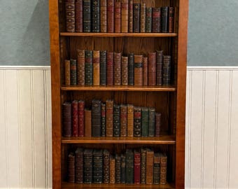 Vintage French Louis Philippe Bookcase Display Cabinet Cherry Mid 20th c