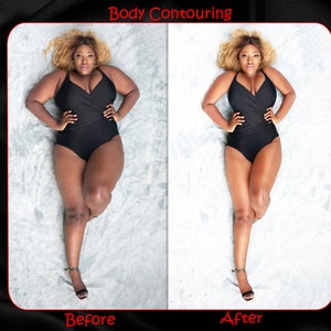 Servizio di rimodellamento digitale del corpo, dimagrimento digitale del corpo, ritocco del corpo, post su Instagram, dimagrimento del viso, lifting del corpo, profilo sui social media.
