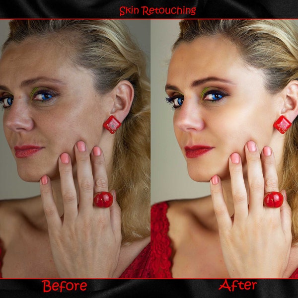 Service de retouche photo pour un rajeunissement de la peau/Retouche de la peau pour les portraits/Retouche photoshop professionnelle/Amincissement du corps