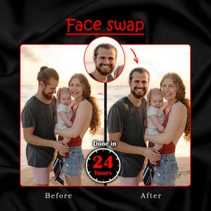 Family Photo Face Swap Service: Professional Digital Image Editing
