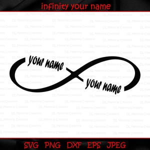 Personalized Infinity Symbol SVG: Friendship Design Cut File (Digital Download