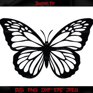 Butterfly Cut File: SVG, PNG, JPG, Dxf (Digital Download)