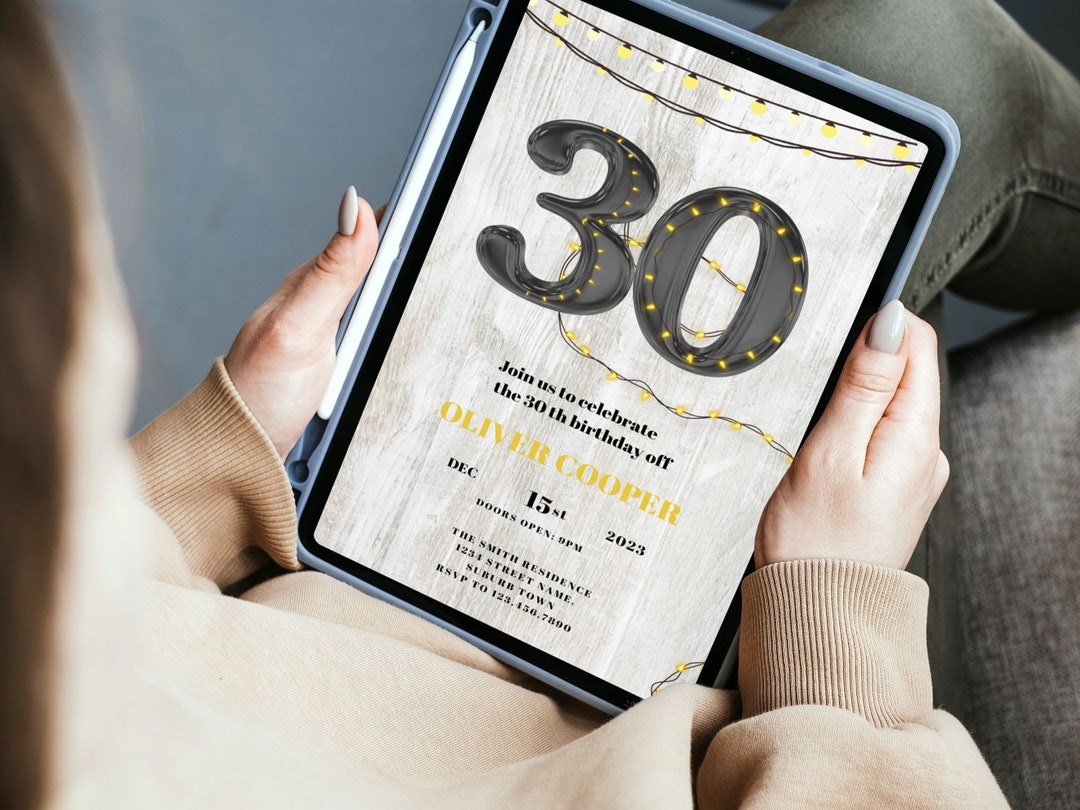 Unique Birthday Invitations for Adults DIY Birthday Etsy