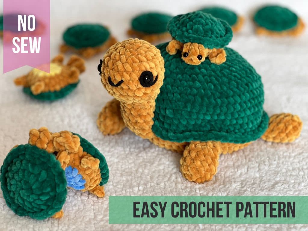 No Sew Crochet Turtle Amigurumi Plush 