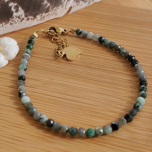 Radiant Emerald Bracelet - Healing Energy Green Emerald Jewelry for Women - Emerald Bracelet Adjustable Crystal Accessory