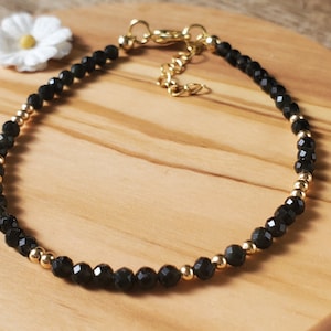 Shadow Shield Black Obsidian Bracelet, Adjustable Gemstone Jewelry, Root Chakra Healing Crystal, Protective Energy Bracelet for Women