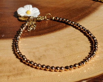 Rose Gold Hematite Bracelet 3mm – Adjustable Grounding Crystal Bracelet