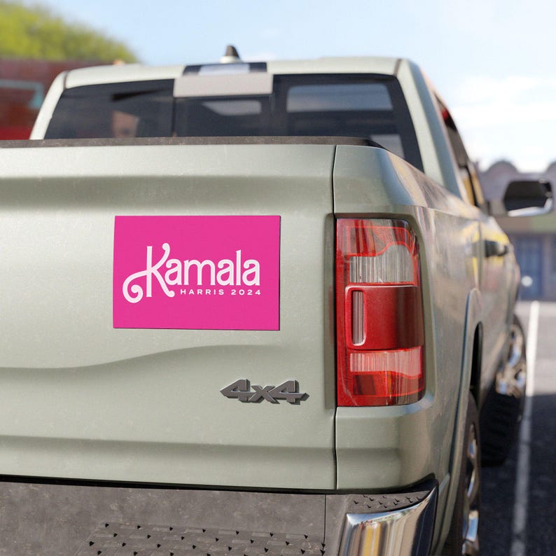 Car Bumper Kamala Harris 2024 bright Pink Etsy