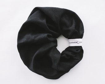 Organic Scrunchie, Minimalist Scrunchie, Black Scrunchie, Organic Hair Tie