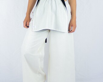 Siggy Pants, Organic Wide Leg Linen Pants, Summer Lightweight Casual Trousers, High Waist Palazzo Pants