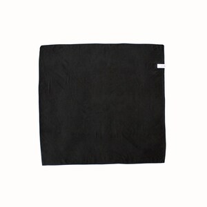 Peasant Scarf, Sustainable Black Matte Scarf, Minimalist Black Head Scarf image 4