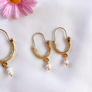 Small /Traditional Croatian earrings with river pearl/Beautiful drop earrings/Pearl earrings, real river pearl/ Kroatisch /Adriatic jewelry