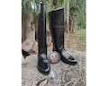 Black Leather Tall Knee Boots. men boots, women boot, long boot, fashion boot, men's long boot, black long boot, boot , horse riding boot product logo