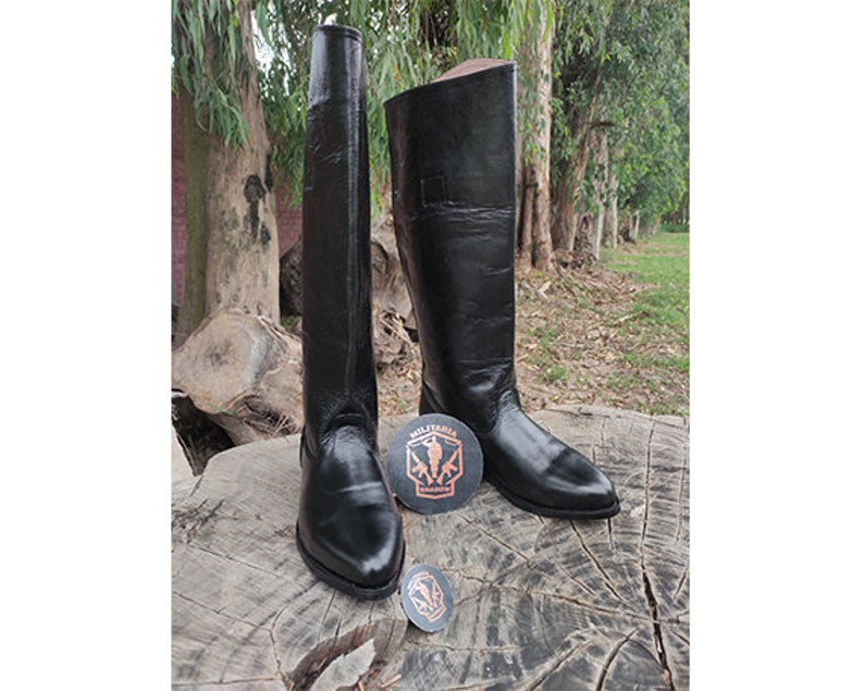 Black Leather Tall Knee Boots. men boots, women boot, long boot, fashion boot, men's long boot, black long boot, boot , horse riding boot
