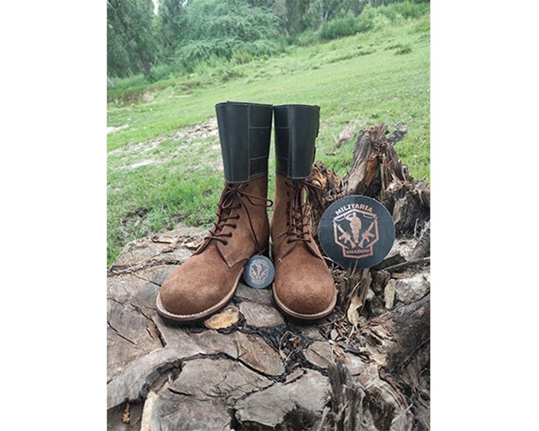 combat boots with buckles