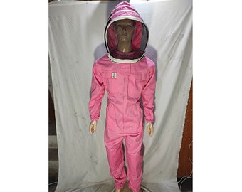 Pink Cotton Beekeeping Full Suits Heavy Duty Unisex Bee Beekeeper Multiple Sizes/bee suit/beekeeper suit/ultra bee suit