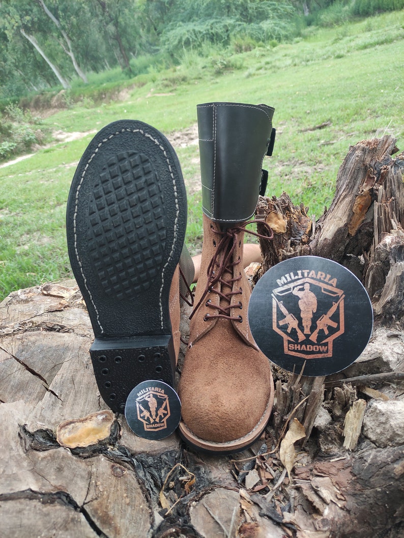 combat boots with buckles