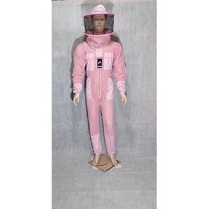 Apicultura rosa ultra ventilada protegida de la picadura Trajes con velo redondo UNISEX/chaqueta ventilada/traje de apicultura/hecho a mano
