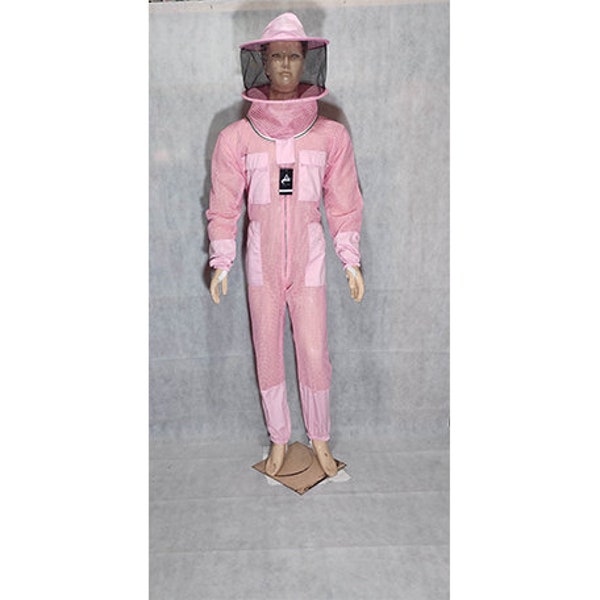 Pink Beekeeping ultra Ventilated Protected by the sting Suits with round Veil UNISEX/ventilated jacket/bee suit/hand made