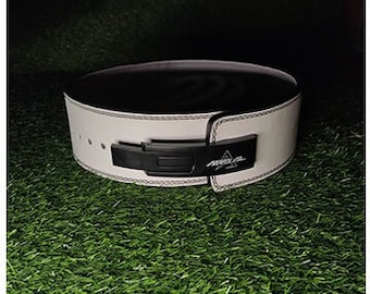 Cinturón de calidad profesional para levantamiento de pesas, uso en gimnasio con hebilla de acero de putter de Metal de 4 pulgadas de ancho, grabado láser gratis en la hebilla