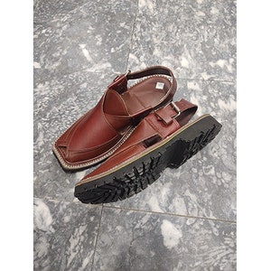 Peshawari Chappal , Leather Hand made Peshawri chappal ,Peshawari Brown sandal ,men sandals ,leather sandals