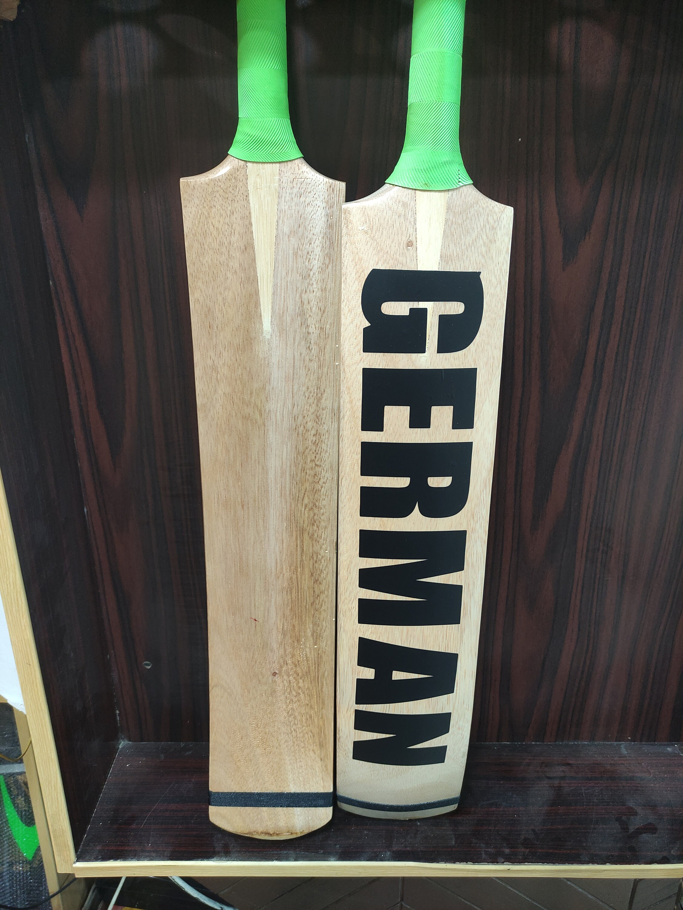 JD FMC Cricket Bat - Full Size Adult, Handmade Coconut Wood, For Tennis Tape Ball & Hard Ball, Long Handle