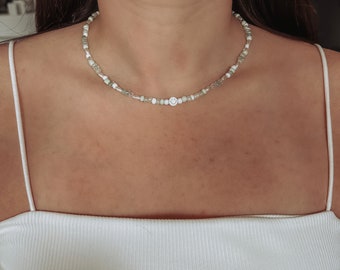 Perlen Halskette|Choker Smiley|Personalisierbar | Handgemacht Custom Schmuck| blogger| Kette Geschenk für sie| Rocailles Perlen| Trend|