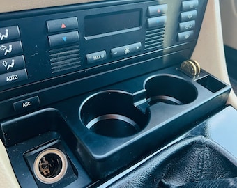 Double porte-gobelet E39 BMW Série 5 dans la console centrale Compartiment de rangement + Cadeau (porte-clés)