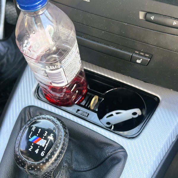 BMW Series 3 E90/91/92/93 Dual Cup Holder in Center console Storage compartment + Gift (Keychain)