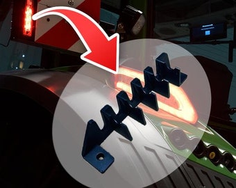 Fendt Rear Warning Sign Led Light Attachment/ Holder / Cover - Reinforced version - New Gen Fendt Vario 300/400/500/600/700/800/900/1000