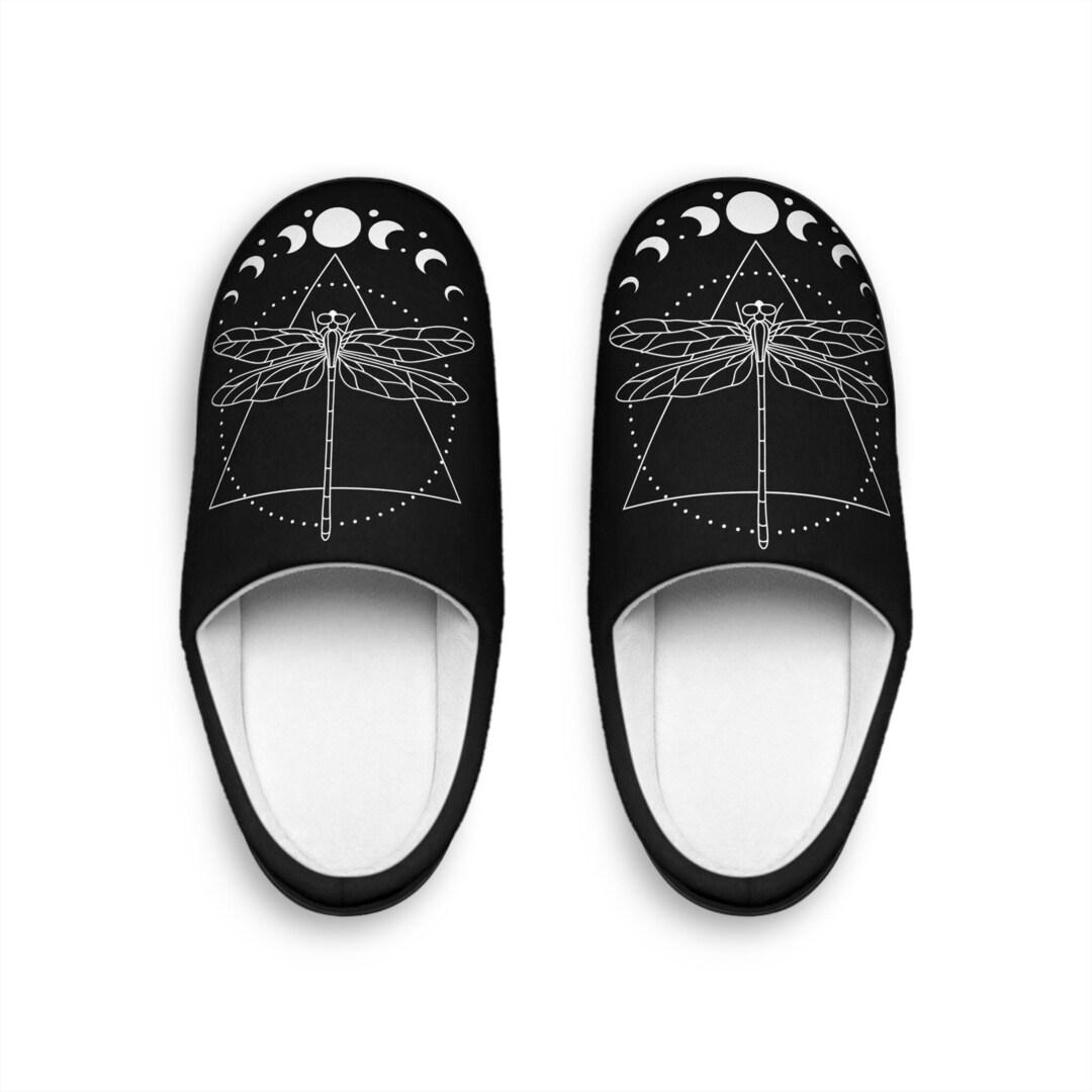 Gothic Slippers Goth Women Spooky Shoes Witchy Flip Flops - Etsy