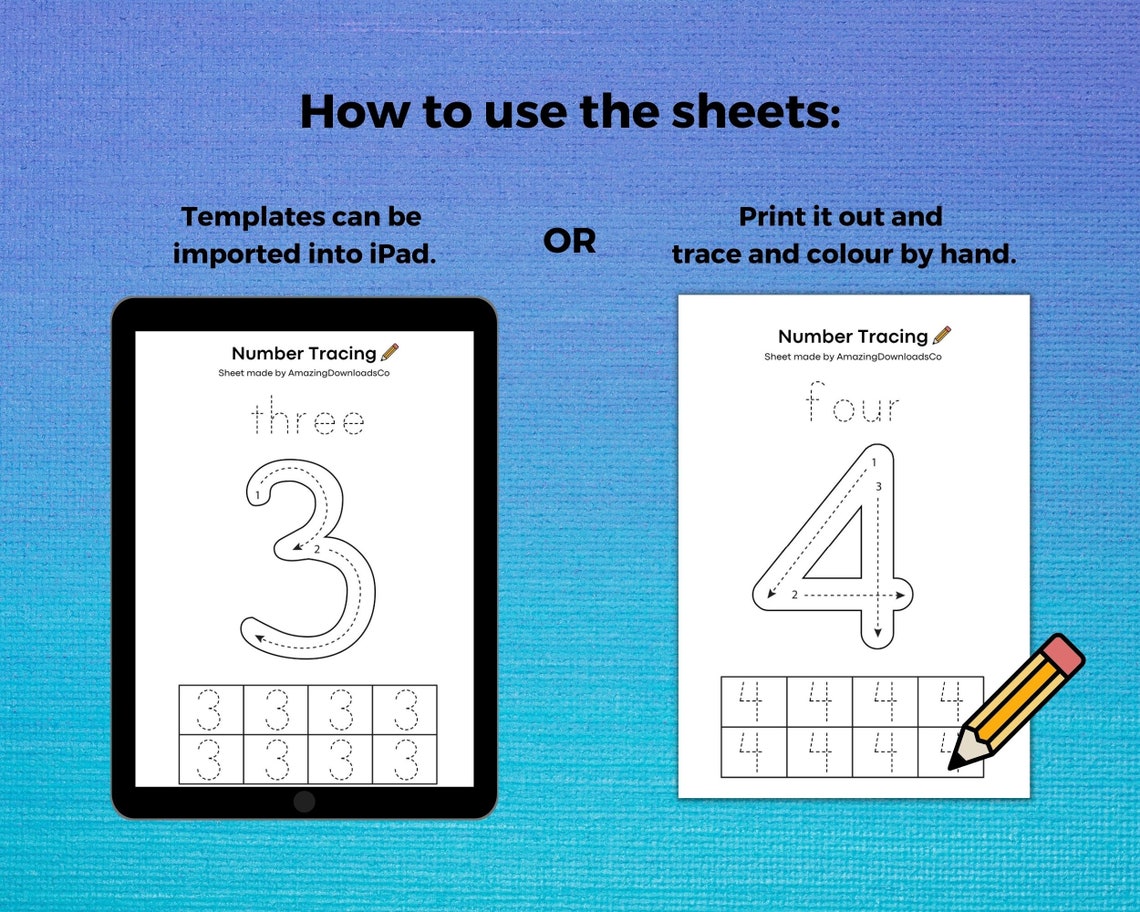 Number Tracing Worksheet 1-20, Preschool Printables Number Tracing ...