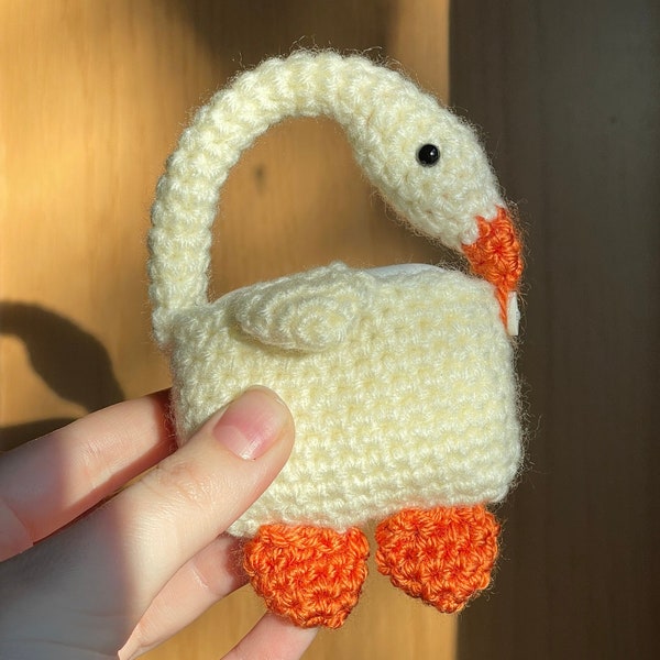 CROCHET PATTERN ONLY — silly goose crochet airpods pro case