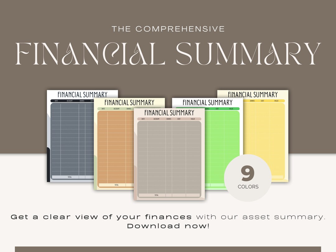 Digital Financial Planner Investment Tracker, Expense Tracker