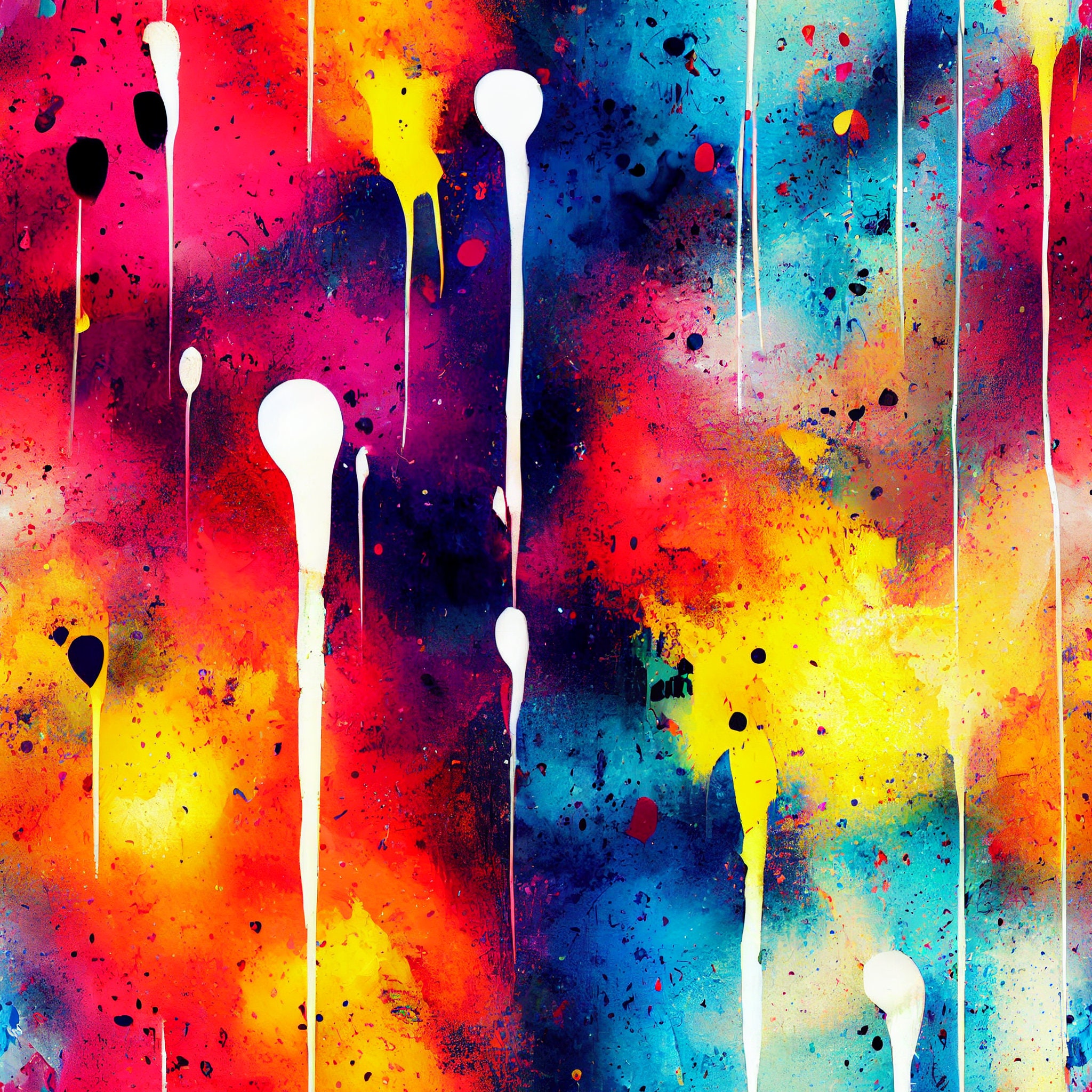 Paint Splatter Seamless Digital Paper Pack Seamless Pattern - Etsy