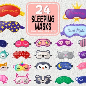 Sleeping Mask SVG Bundle, Sleep mask Svg, Eye Mask Png, Sleeping mask clipart, Sleep Mask silhouette, Sleep mask, cricut file, cutting files