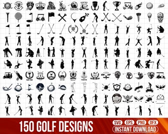 Golf SVG Bundle, Golf Png, Split Monogram Svg, Golf Name Frame, golf club svg, Golf Ball Svg Cut Files for Cricut, golf player silhouette