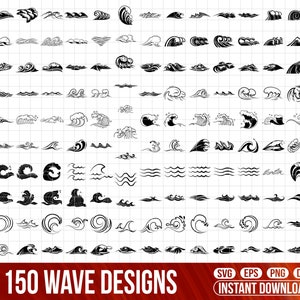 WAVE SVG Bundle, Sea Wave Svg, Wave Cut Files, Wave Clipart, Wave Cricut, Ocean Waves ,svg file for cricut ,cut file ,Water wave Dfx, Eps