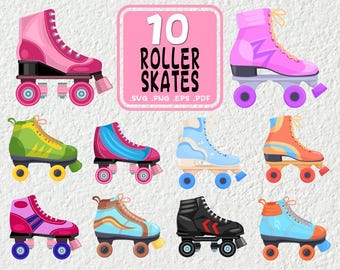 Retro Roller Skate SVG Bundle: Cricut & Silhouette Cut Files