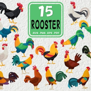 Rooster Svg Bundle, Cockfighting Svg, Rooster Svg, Fighting Rooster Svg, Fighter Chicken Clipart, Cockfighting Cut File, Chicken Svg Png Pdf