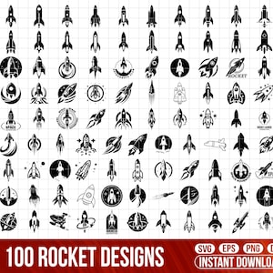 Pakiet Rocket SVG, Rocket eps, Rocket dxf, Rocket png, , Wektor rakiety, Pliki do cięcia rakiety, Statek kosmiczny svg, Prom kosmiczny svg, Statek rakietowy svg